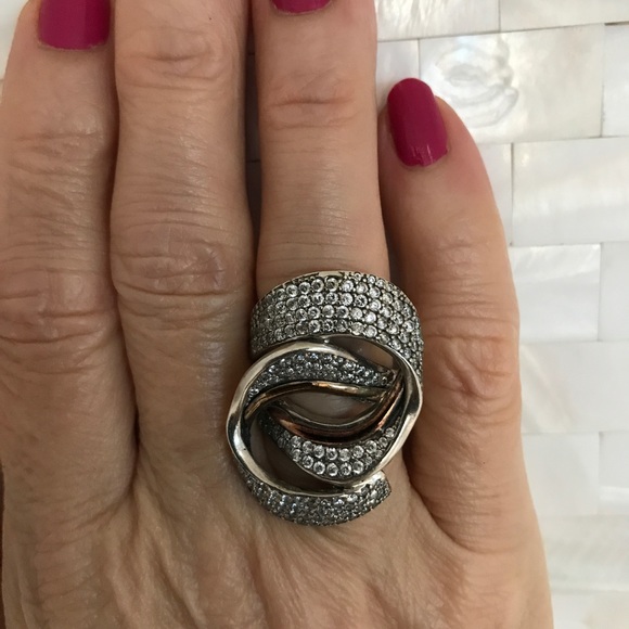 Stunning Sterling Silver and Rose Gold ring